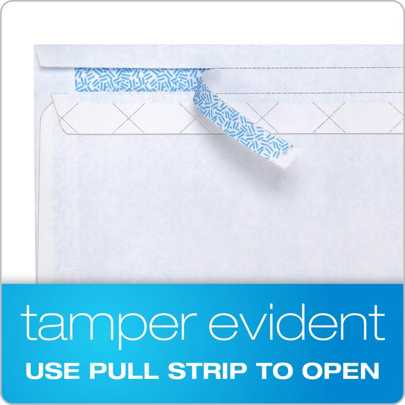 Columbian #9 Double-Window Security Envelopes  SimplySafe Tamper Evident  Pull Strip  Peel and Seal  for Invoices and Statements  3-7/8 x 8-7/8 Inches  500 per Box (COLO166)  White - Image 3